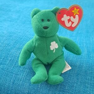 Ty Erin The Bear Green Shamrock Stuffed Animal Bear Mcdonald's 1993 Rare.
